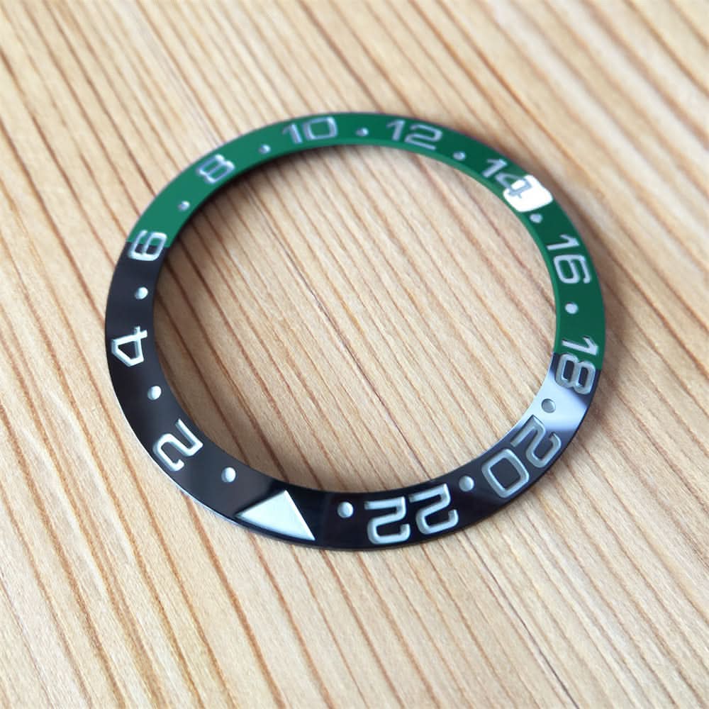 Talle White Gold Número de alta calidad Azul Rojo Inserto de bisel de cerámica para Rolex GMT Master II Watch