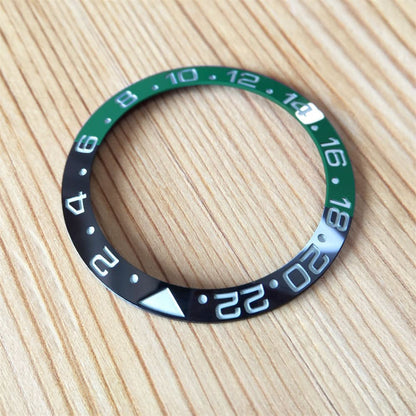 Talle White Gold Número de alta calidad Azul Rojo Inserto de bisel de cerámica para Rolex GMT Master II Watch