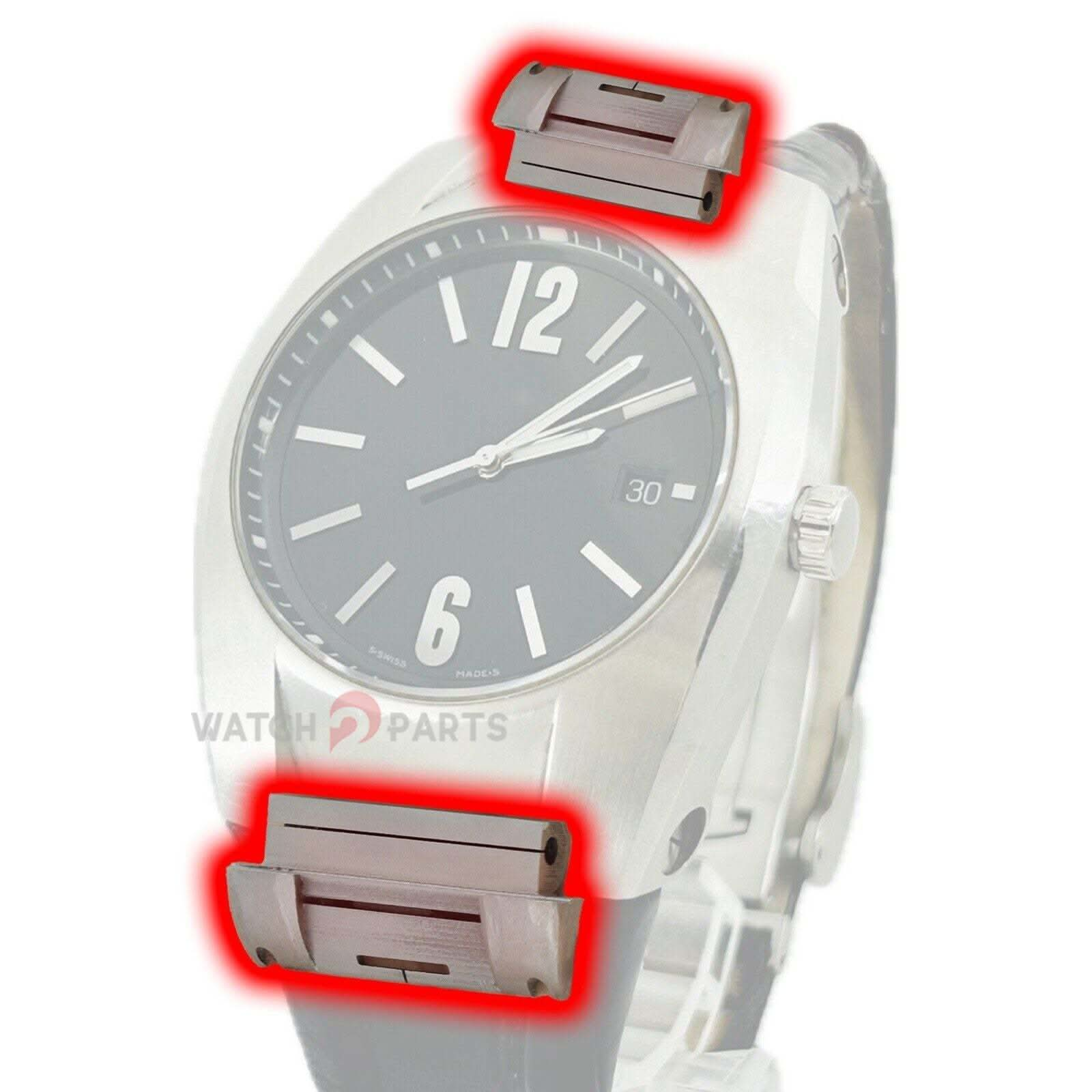 Sehen Sie Lederband in Stahl für Bvlgari Ergon, z. B. 40 s Watch Band Link Kit