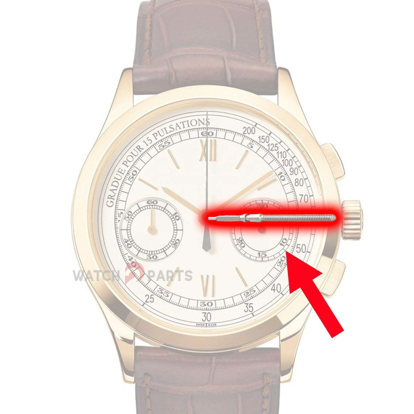 شاهد الجذعية المتعرجة من التاج لـ Patek Philippe Caliber Cal.Ch 29-535 PS