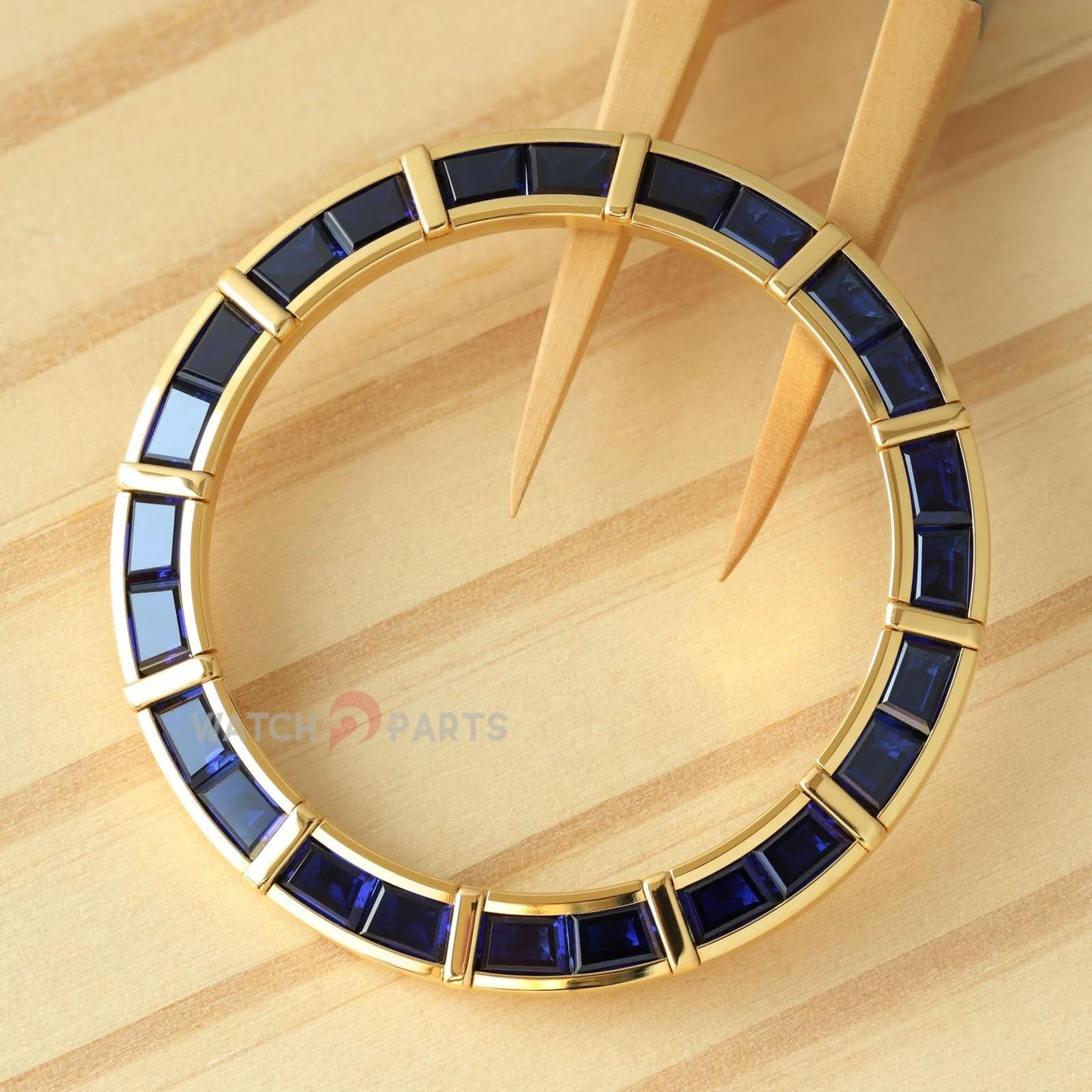 24 Baguette sintético azul de zafiro oscuro de zafiro de diamante bisel para rolex daytona 40 mm watch bisel de piedra preciosa