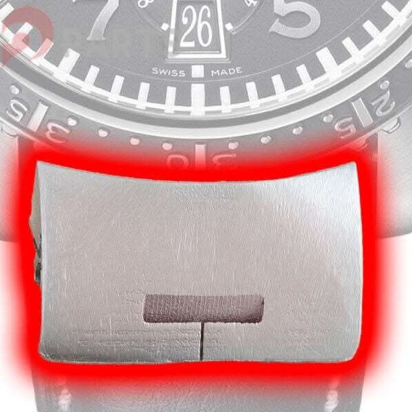 Watch Leather Strap Insert Inside Steel for Breguet Type XX 3810 Watch Band