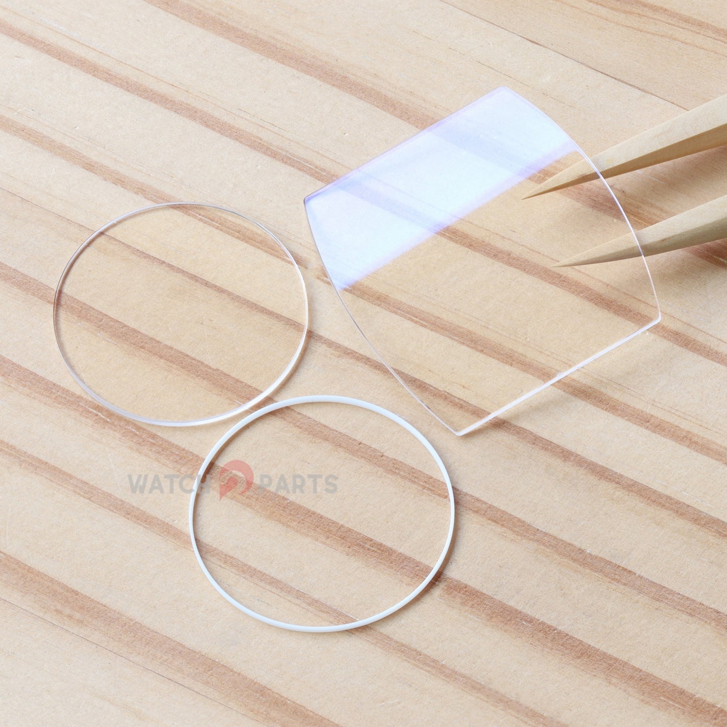 AR Coating Box-shaped Watch Sapphire Crystal&Gasket for IWC Da Vinci Chronograph IW376601 44mm Front&Case Back Glass - watch2parts