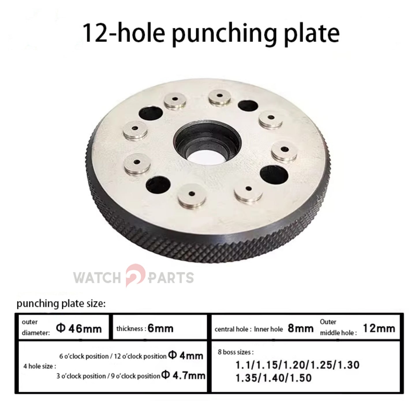 Professional Watchmaker Staking Set–Precision Punch&Anvil Bench Tool Kit for Pressing Hands&Balance Staffs&Gears&Rotor Bearing Screw