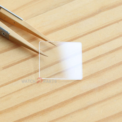 Mira Cristal de zafiro para Cartier Tank MC 3589 Class delantero y estuche Back Watch Glass