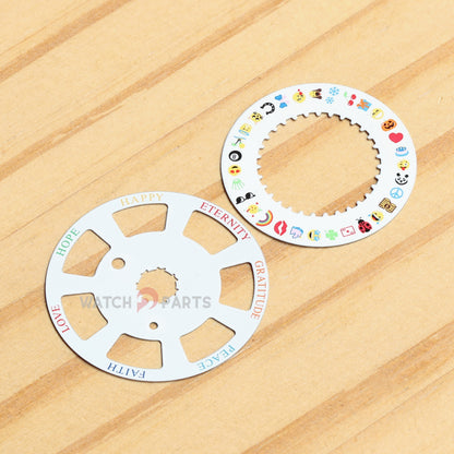 Puzzle Emoji Date Wheel Disc for Rolex Day-Date 36/40 Cal 3155/3255 Watch Calendar