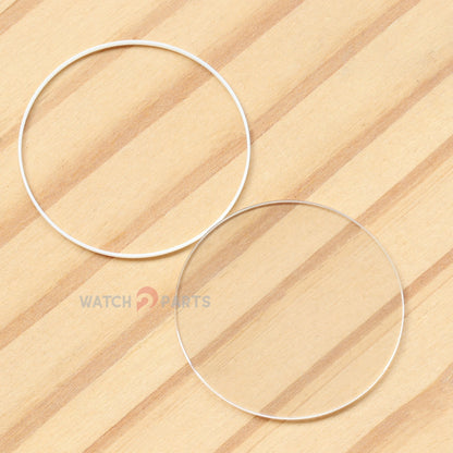 Round Flat Watch Sapphire Crystal&Gasket for Bvlgari Bvlgari Bvlgari BB38WSSDAUTO 38mm Glass