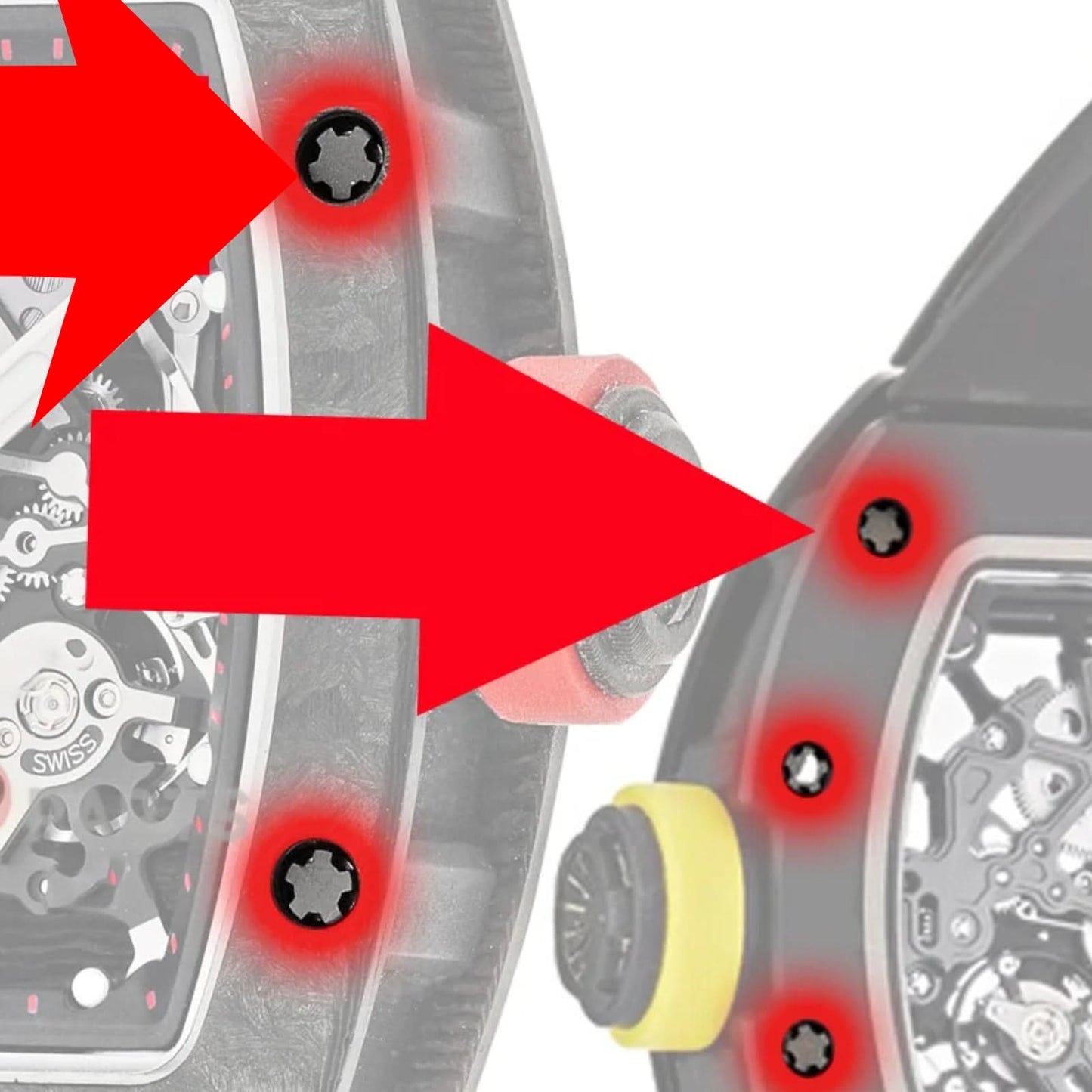 5 Prongs Watch Bezel Screw for Richard Mille RM Watch Bezel Case Back Screw Parts