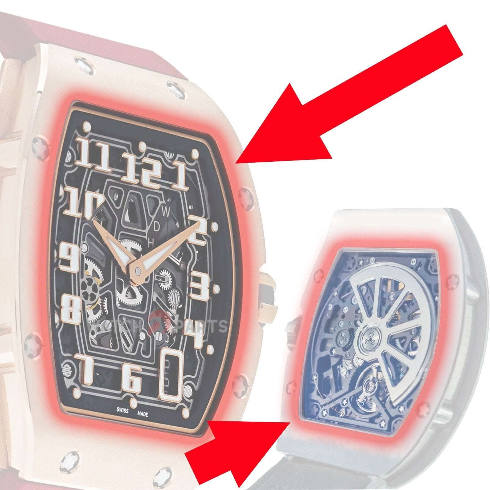 Sapphire Watch Crystal para Richard Mille RM67-02/67-01 Glass de reloj automático