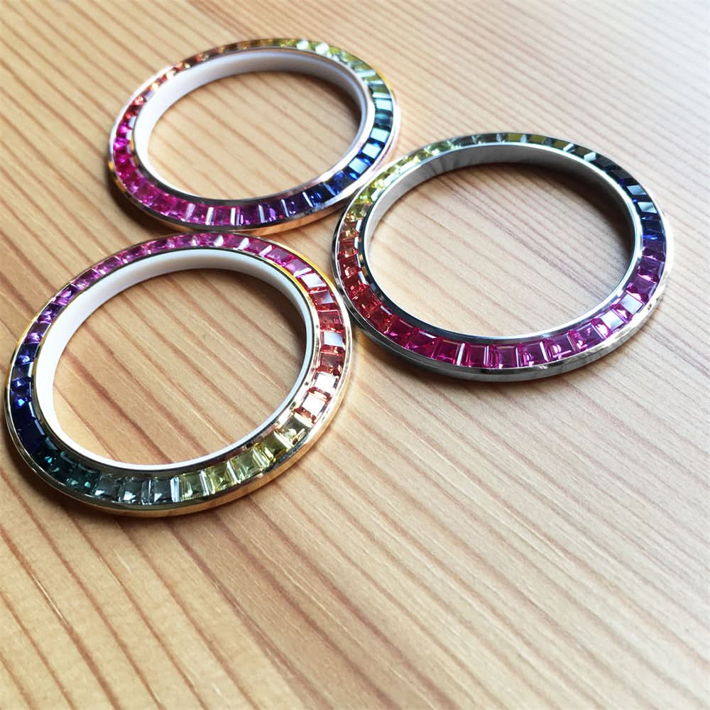 Rainbow Watch Bezel Inserts Fit for Rolex Daytona 40mm Watch upgrade m ...
