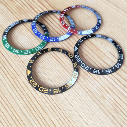 Talle White Gold Número de alta calidad Azul Rojo Inserto de bisel de cerámica para Rolex GMT Master II Watch