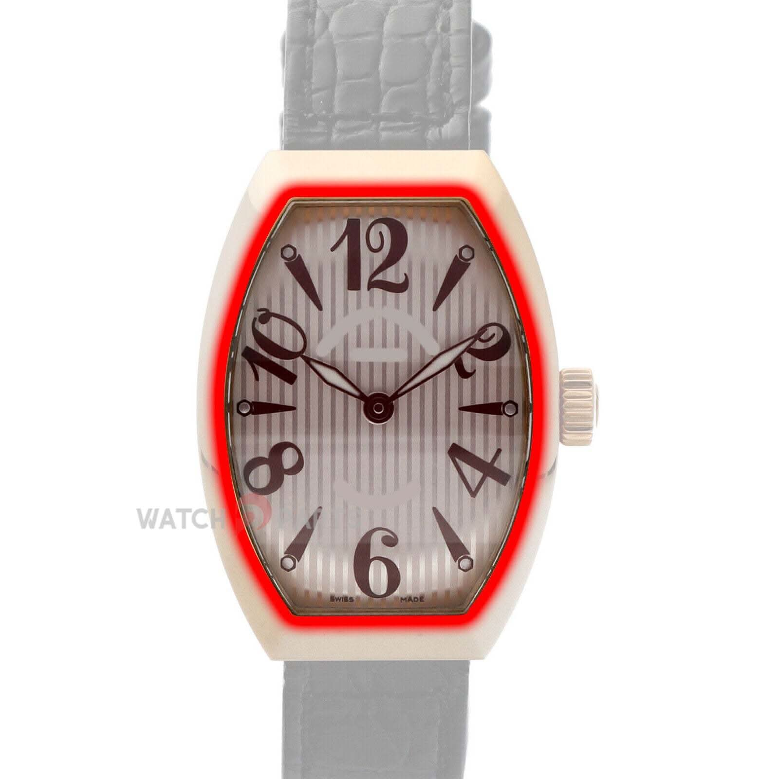 Cristal de zafiro Tonneau para Franck Muller 11002 Art Deco Watch Glass