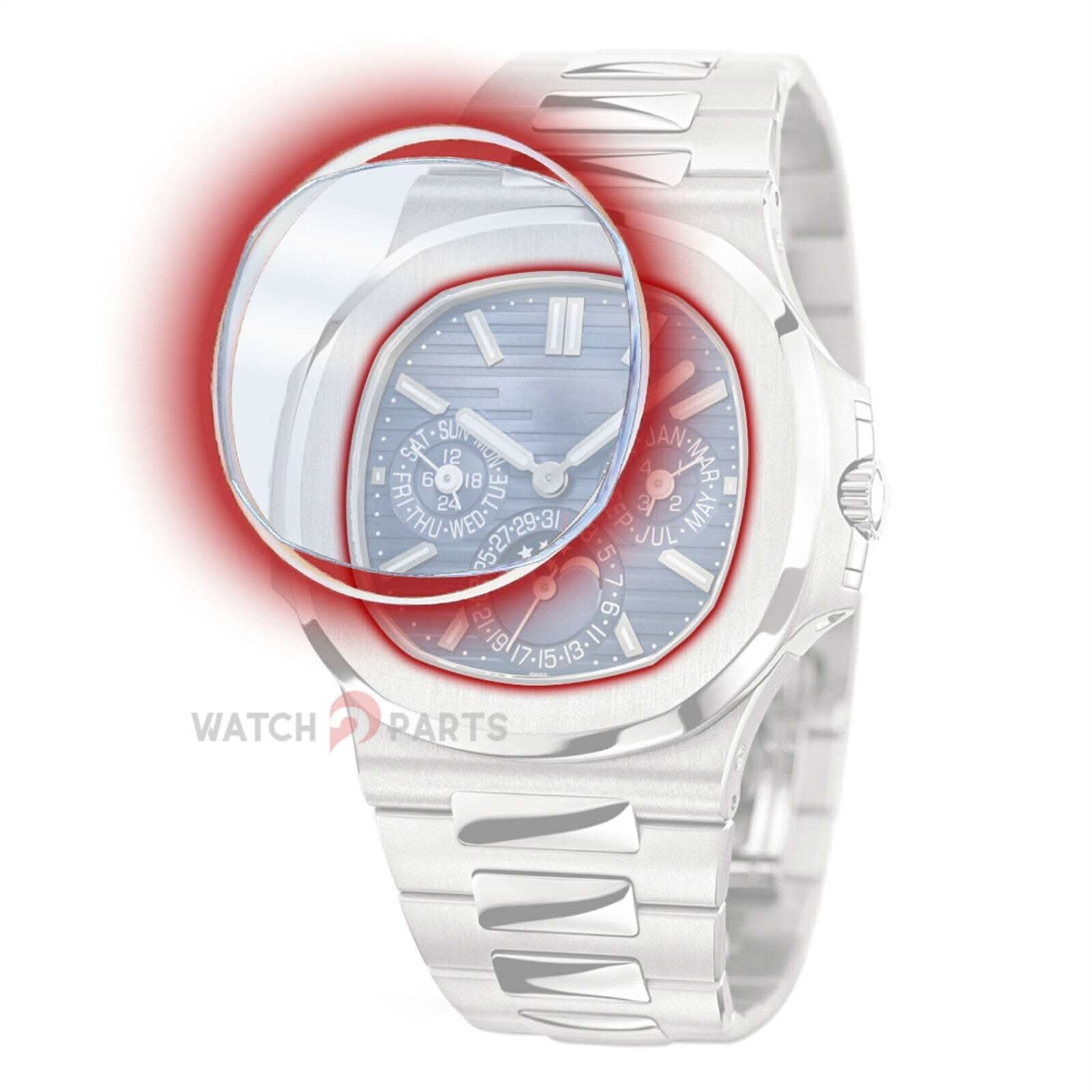 شاهد Crystal for Patek Philippe 5740 Nautilus gapphire Glass