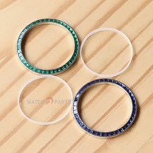 Synthetic Blue Sapphire & Emerald Watch Gemstone Bezel for Rolex Datejust 36 1262xx 36mm Watch Insert - watch2parts