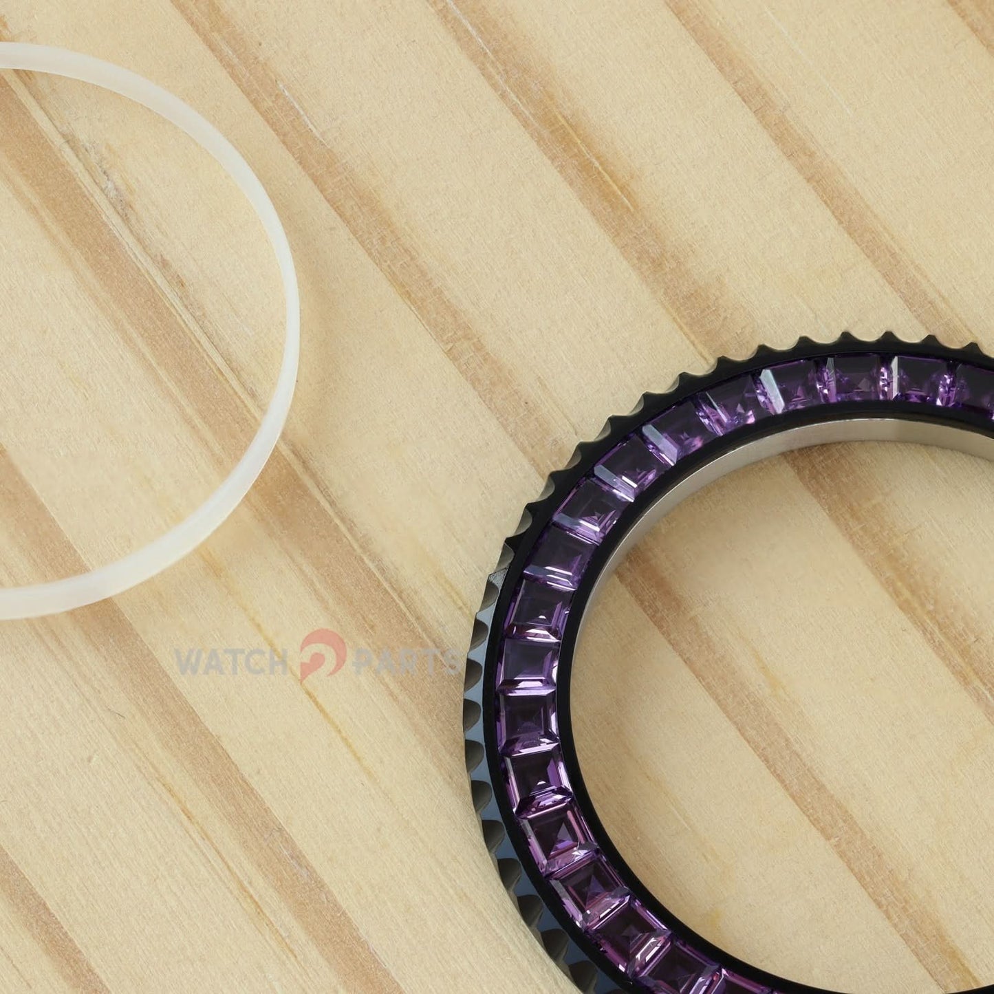 Bisel de reloj de espinela púrpura sintética para Rolex Submariner 40/41 mm Watch Gemstone Bisel