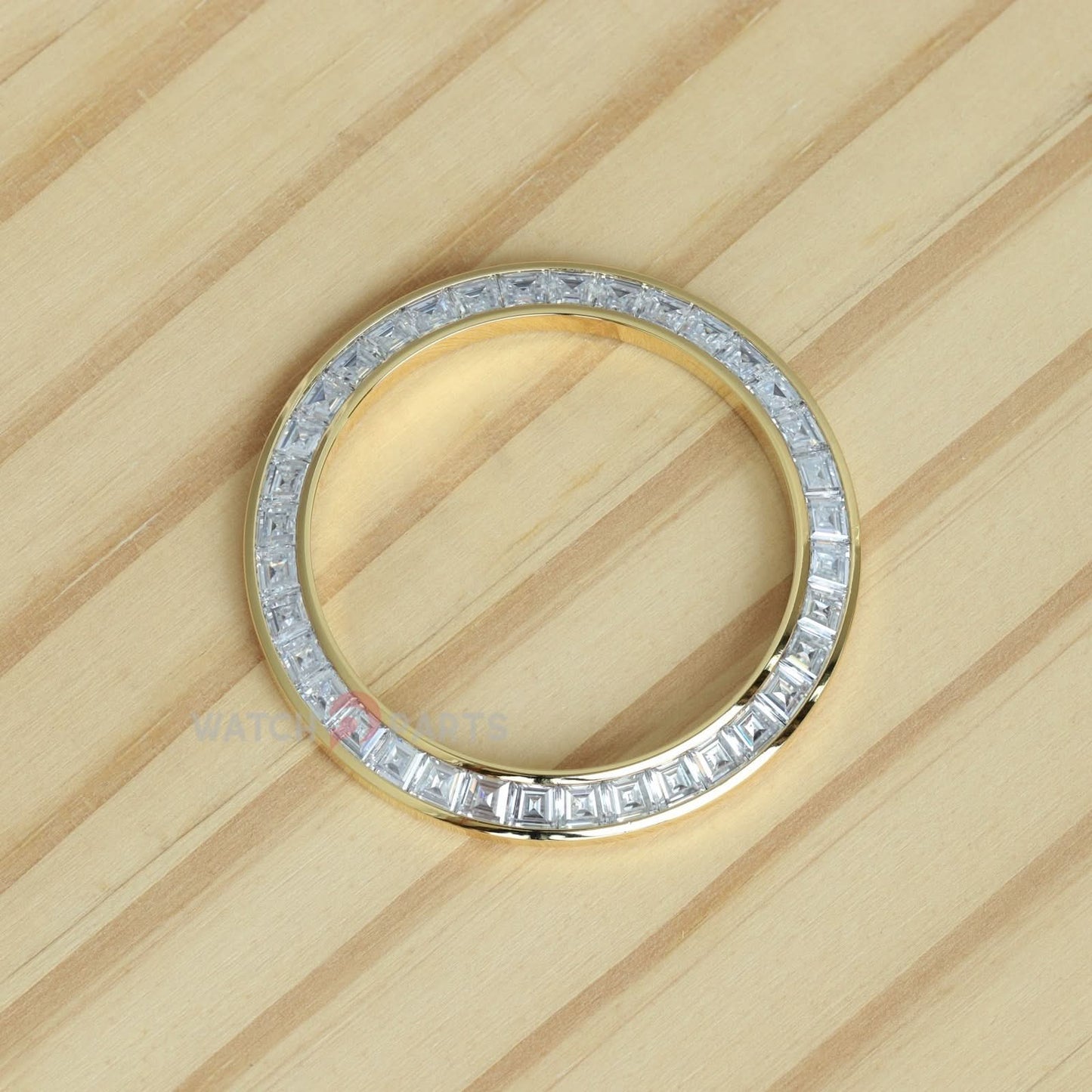 Bisel de reloj de oro de diamantes moissanite sintético para el bisel de piedra preciosa Rolex Daytona 40mm