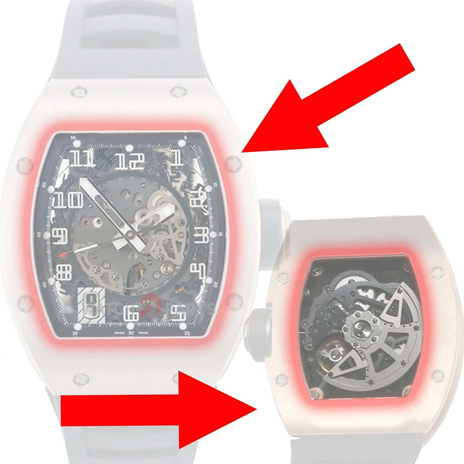 AR -Beschichtung Sapphire Watch Crystal für Richard Mille RM010 Automatisches Uhrglas