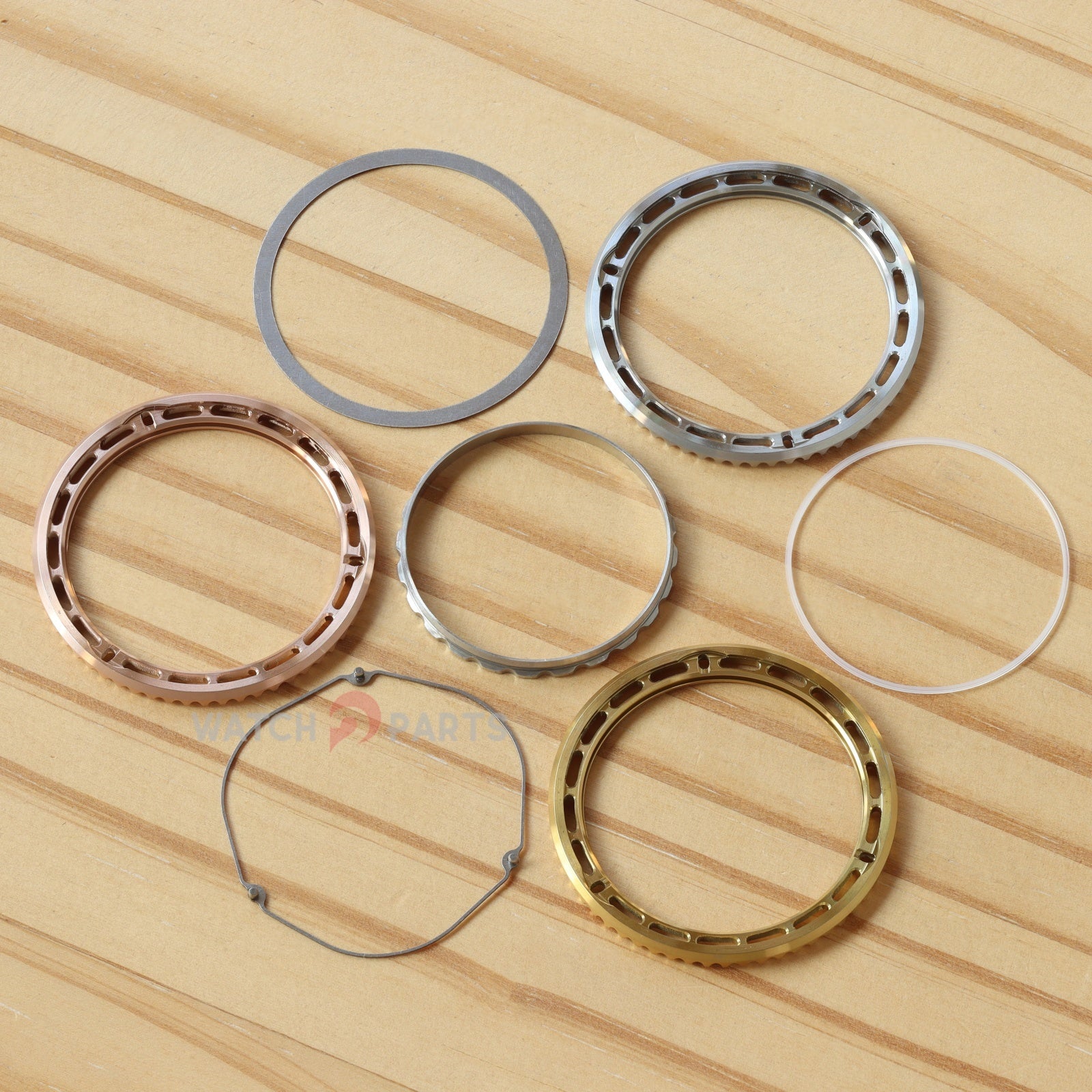 Watch Bezel Spring Fluted Bezel+Rubber Bezel Gasket+Click Spring+Tension Spring+Retainin ...