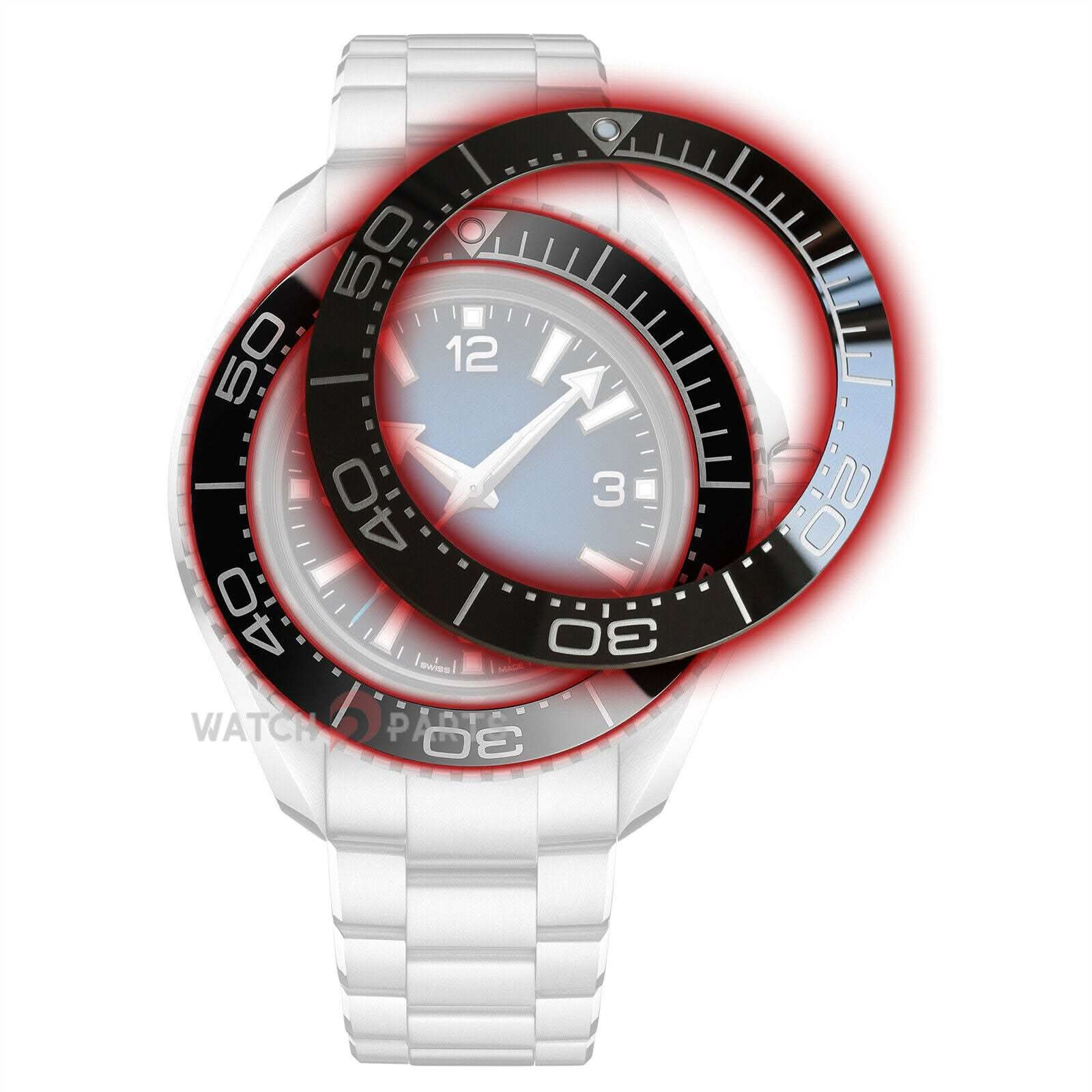 Watch Ceramic Bezel for Omega Seamaster Planet Ocean Ultra Deep 6000m 45.5mm