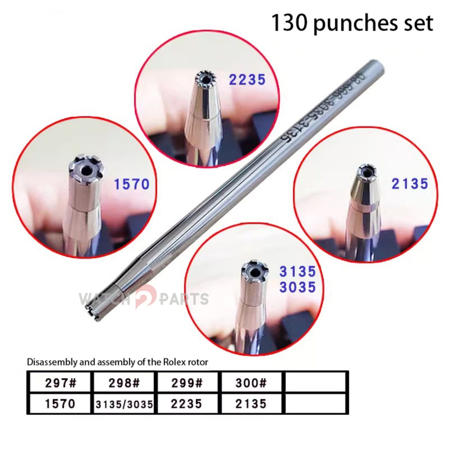 Professional Watchmaker Staking Set–Precision Punch&Anvil Bench Tool Kit for Pressing Hands&Balance Staffs&Gears&Rotor Bearing Screw