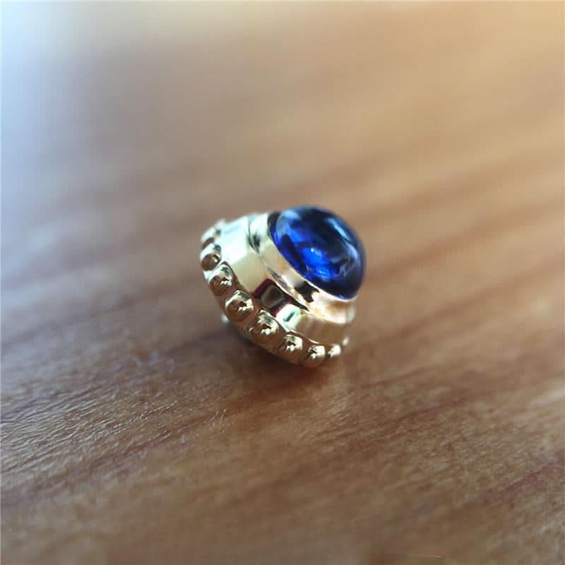 Blue Sapphire Crystal Watch Crown pour Cartier Tank / Ronde Lady's Watch