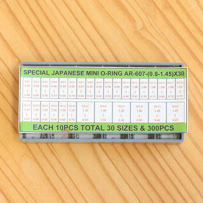 0.8-1.45 mm 30 Sizes Watch Gasket Set Waterproof Rubber Ring for Watch Crown Tube/Button Pusher/Crown/Screw