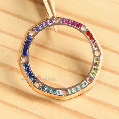 Synthetic Rainbow Sapphires Bezel for Audemars Piguet AP 26470OR Royal Oak Offshore 42mm Watch
