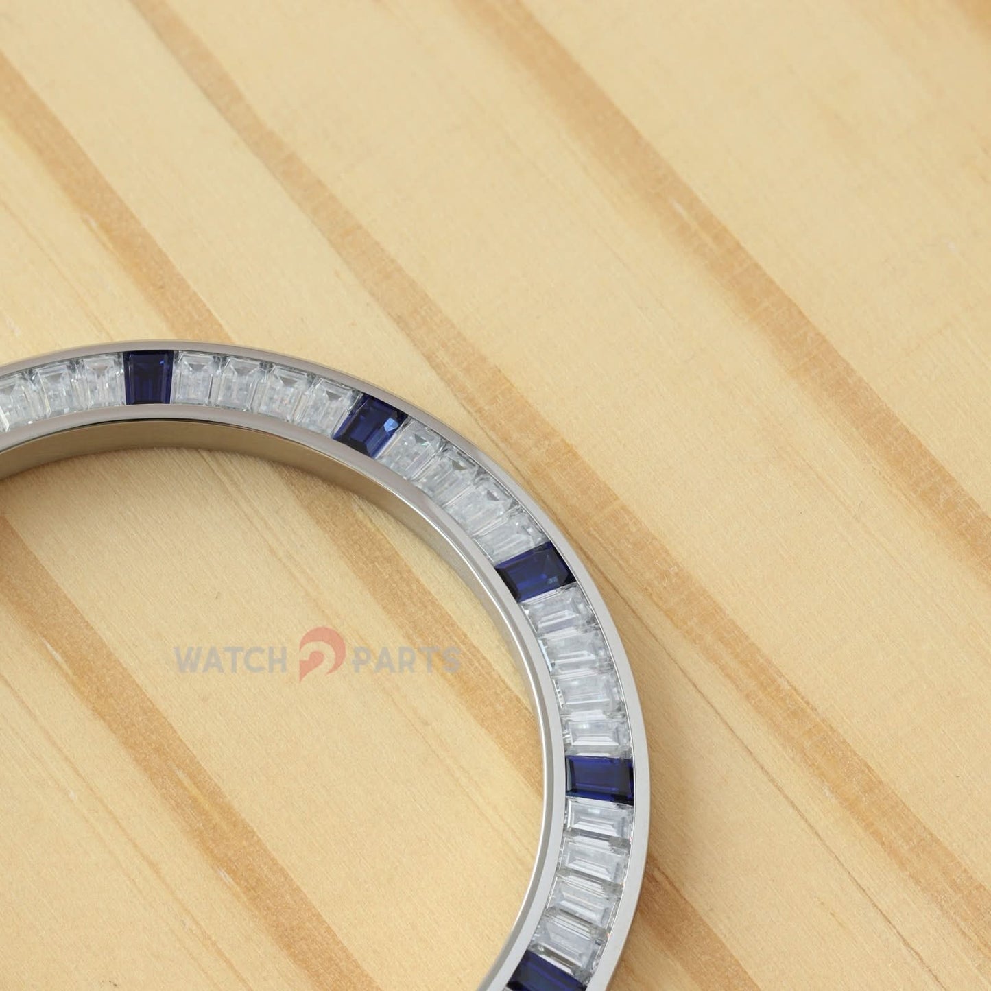 Synthetic Moissanite Diamond & Dark Blue Sapphire Watch Bisel para Rolex Daytona 40 mm Watch Gemstone Bezel