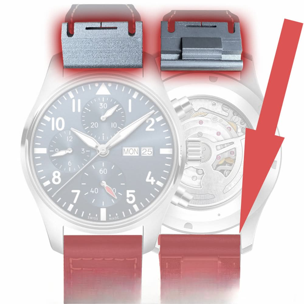 Inserts de sangle de montre à libération rapide pour IWC Pilot IW3780 Quick Switch Watch Band