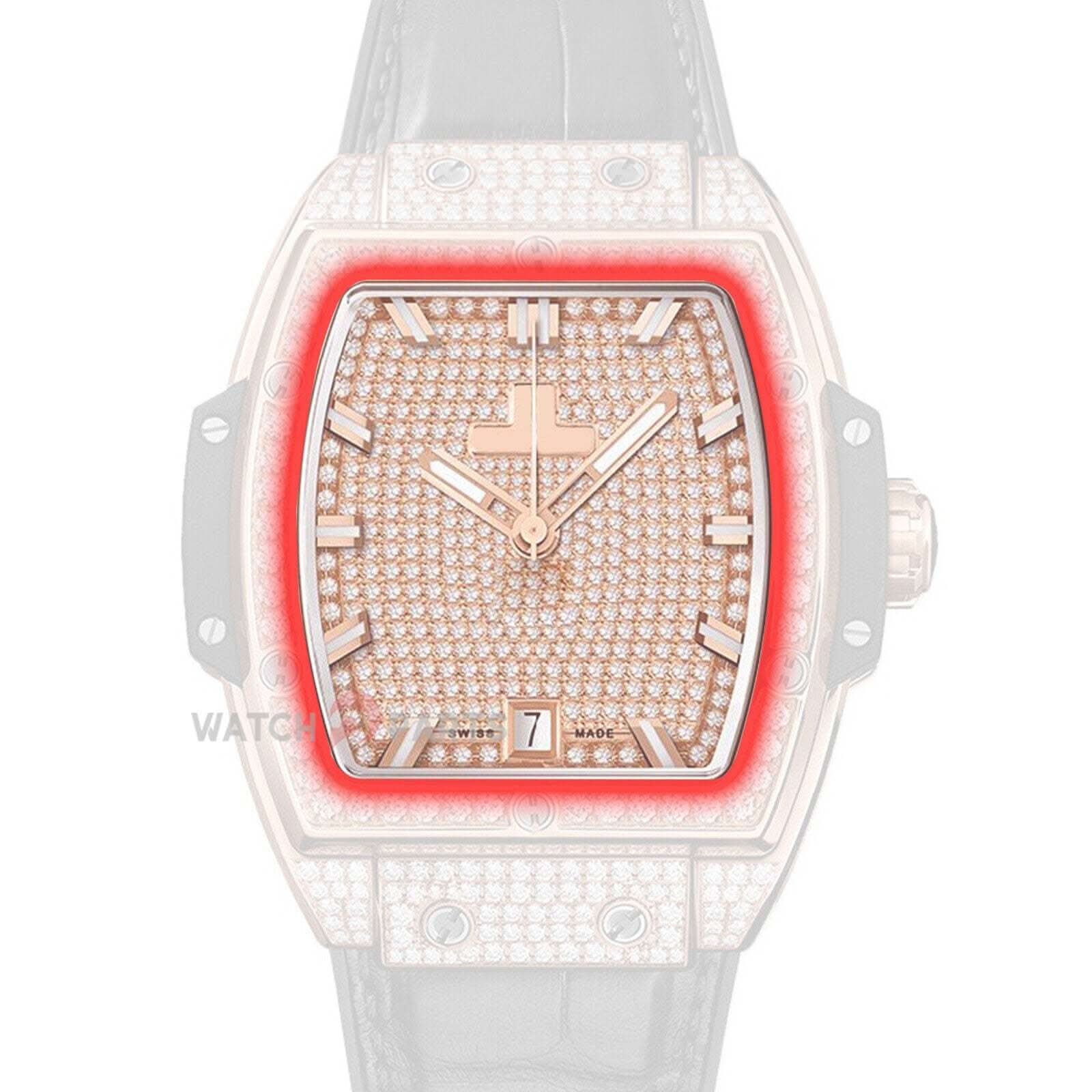 AR revêtement saphir cristal pour Hublot Spirit of Big Bang 665 39 mm Verre de montre