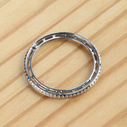 Bisel estriado+Junta de bisel de goma+Haga clic en Spring+Tension Spring+Bisel de retención para Rolex GMT-Master II 126710/116710