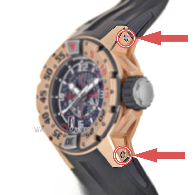 4 شق الشوكة برغي شريط ل RM Richard Mille Diver Automatic Diver RM028 Watch Screwtube