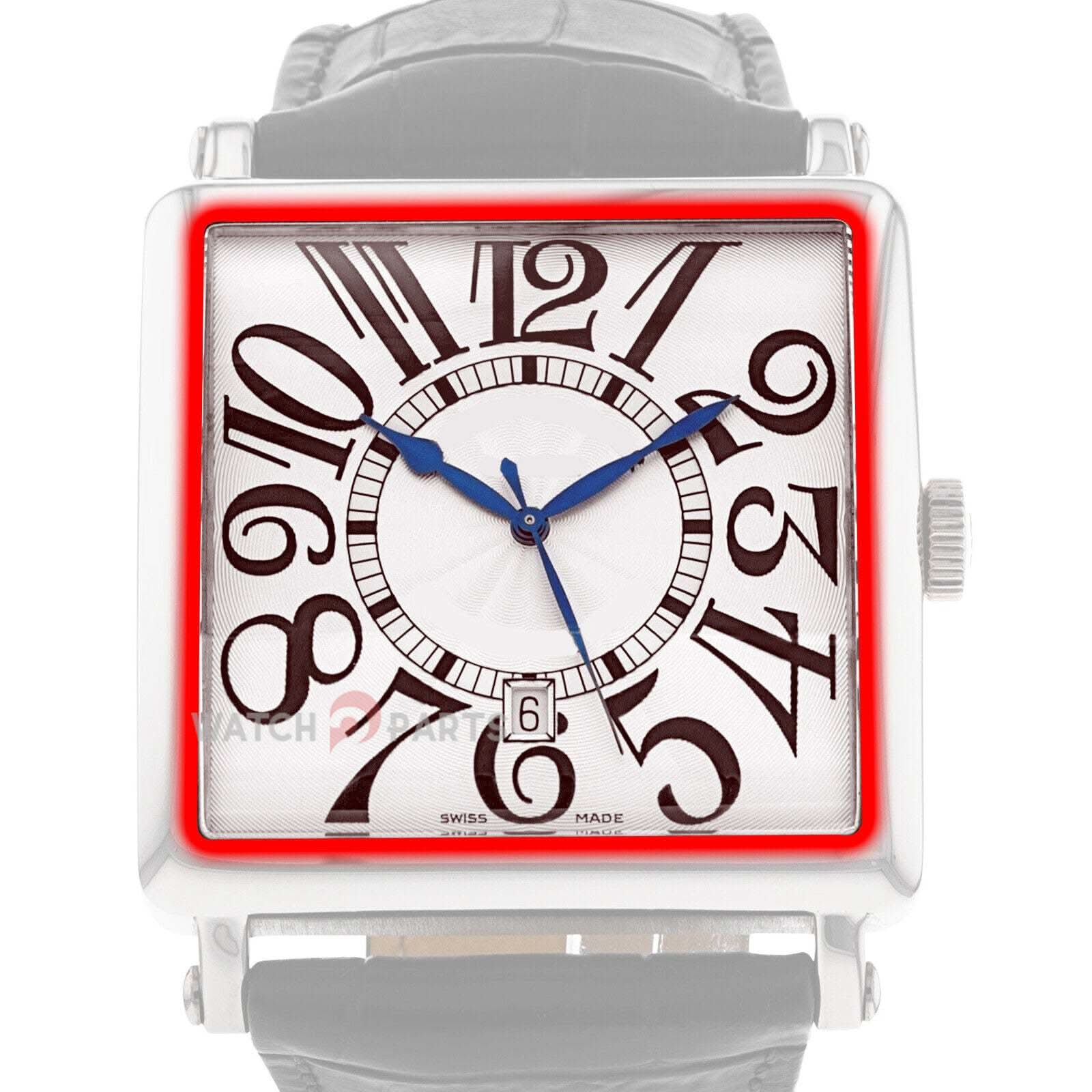 Cristal de zafiro para Franck Muller Master Square 6000/6000H/6000K Reloj