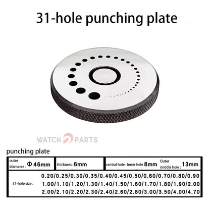 Professional Watchmaker Staking Set–Precision Punch&Anvil Bench Tool Kit for Pressing Hands&Balance Staffs&Gears&Rotor Bearing Screw