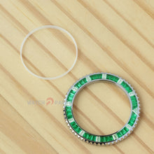 Synthetic Emerald y Moissanite Diamond Watch Bisel para Rolex Submariner 40/41 mm Watch Bisel Gemstone