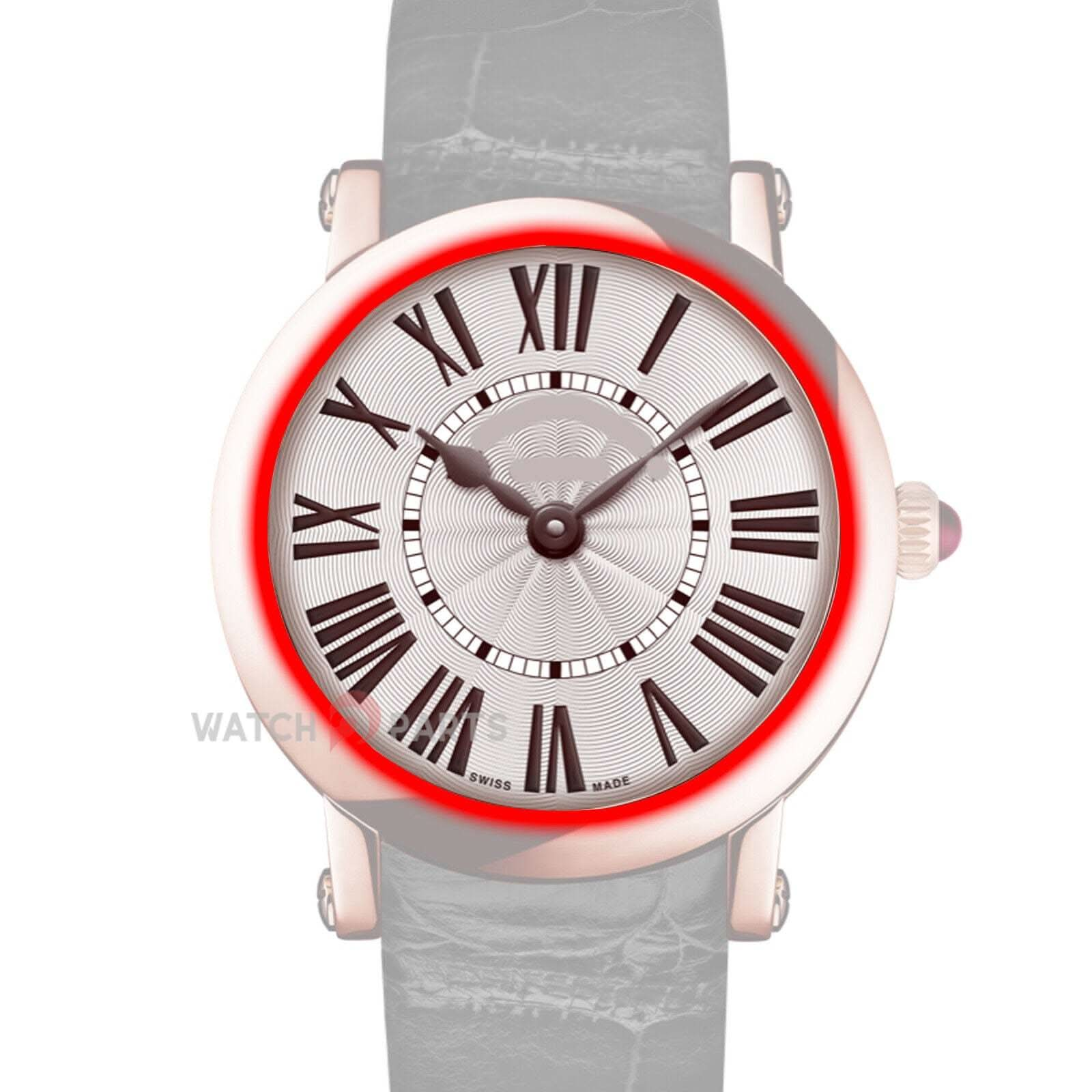 Cristal de zafiro para Franck Muller Infinity Round Color Dream 8041 RED REDONDO