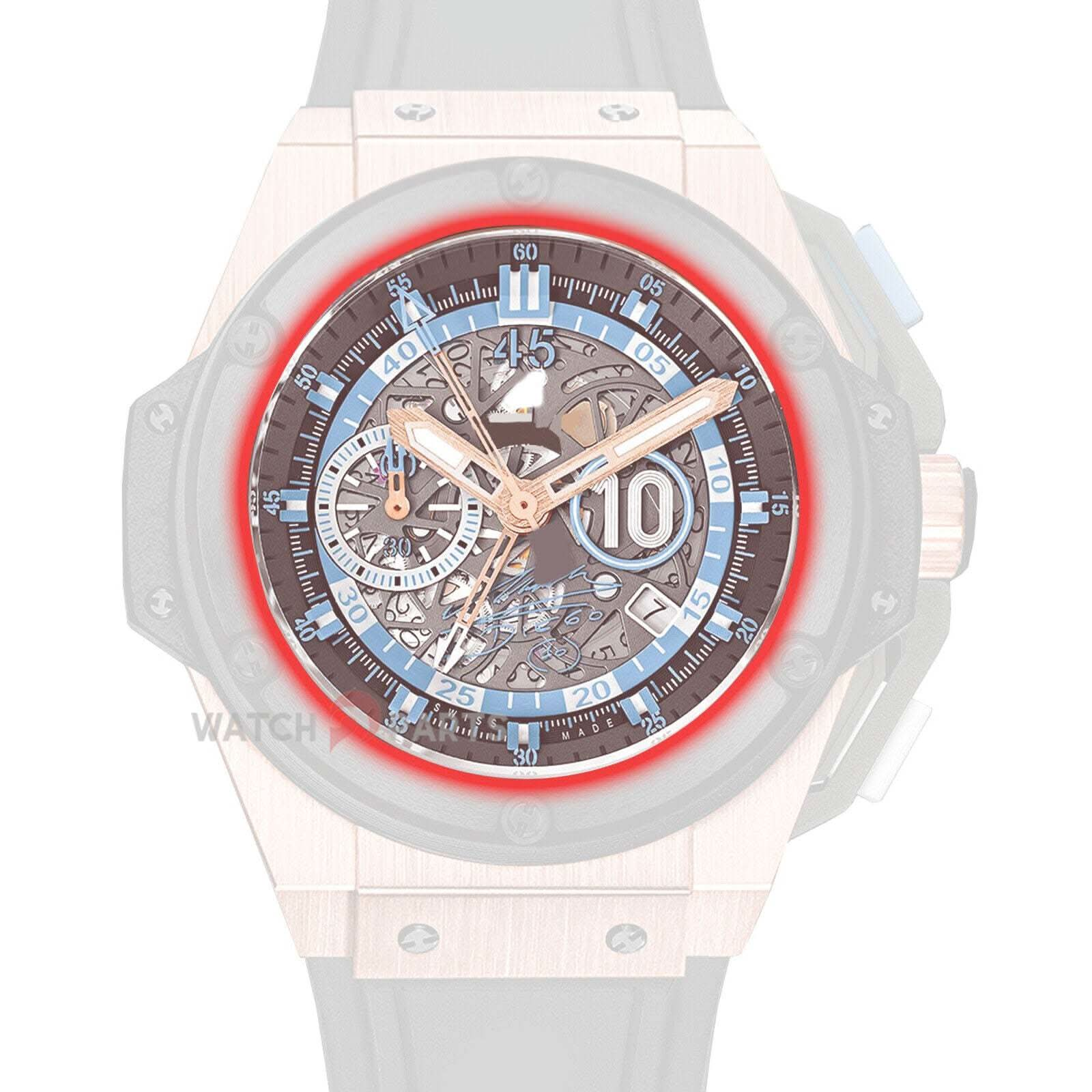 AR revêtement Sapphire Crystal pour Hublot 716 Big Bang King Power 48 mm Verre de montre