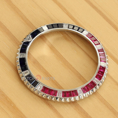 Rainbow CVD Synthetic Gemstone Watch Bezel for Rolex 16710 GMT-Master II 40mm