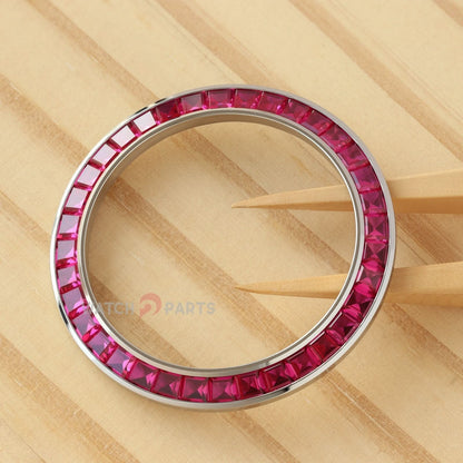 Pink Gemstone Silver Watch Bezel para Rolex Daytona 40 mm Watch