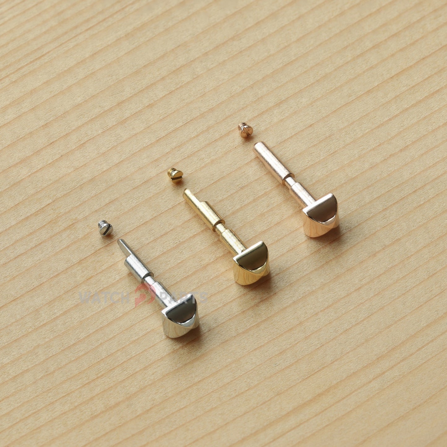 18K Rose Gold/Stainless Steel Watch Band Screw Tube Pin for Cartier Pasha WJ120151 42mm Watch