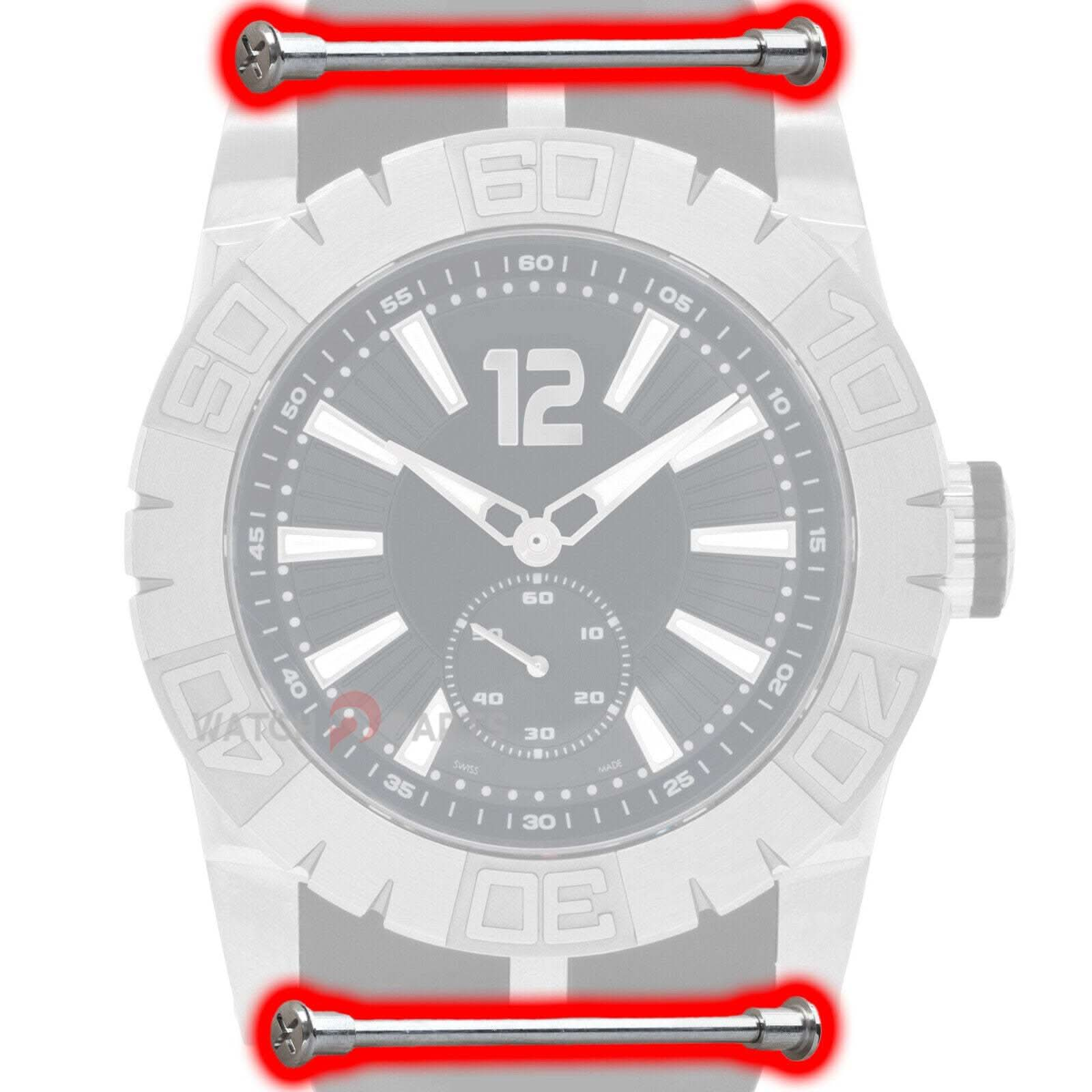 Guarda la barra del perno a vite cinghia per Roger Dubuis Easy Diver Chronograph 46mm Screwtube