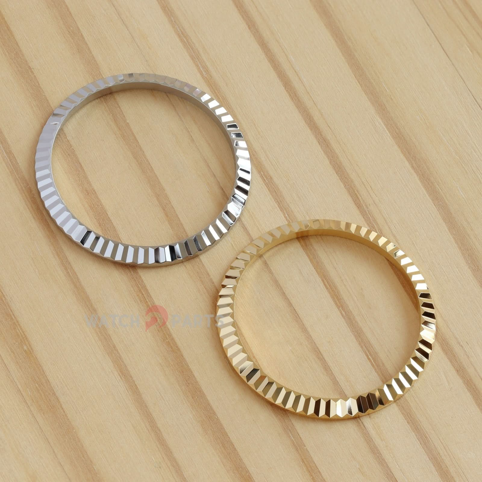 Steel Engine Turn Fluted Bezel Insert Dog Toothed Ring Bezel Pad for Rolex Datejust 36mm Watch