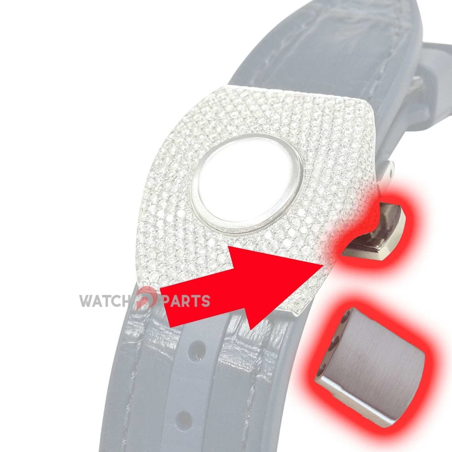 Пряжка стальная для часов Franck Muller Vanguard V45