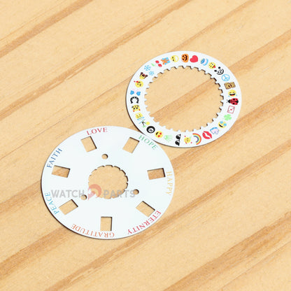 Puzzle Emoji Date Wheel Disc for Rolex Day-Date 36/40 Cal 3155/3255 Watch Calendar