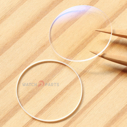 AR Coating Watch Sapphire Crystal&Gasket for Bvlgari B.Zero1 BZ35WLSL 30mm Glass