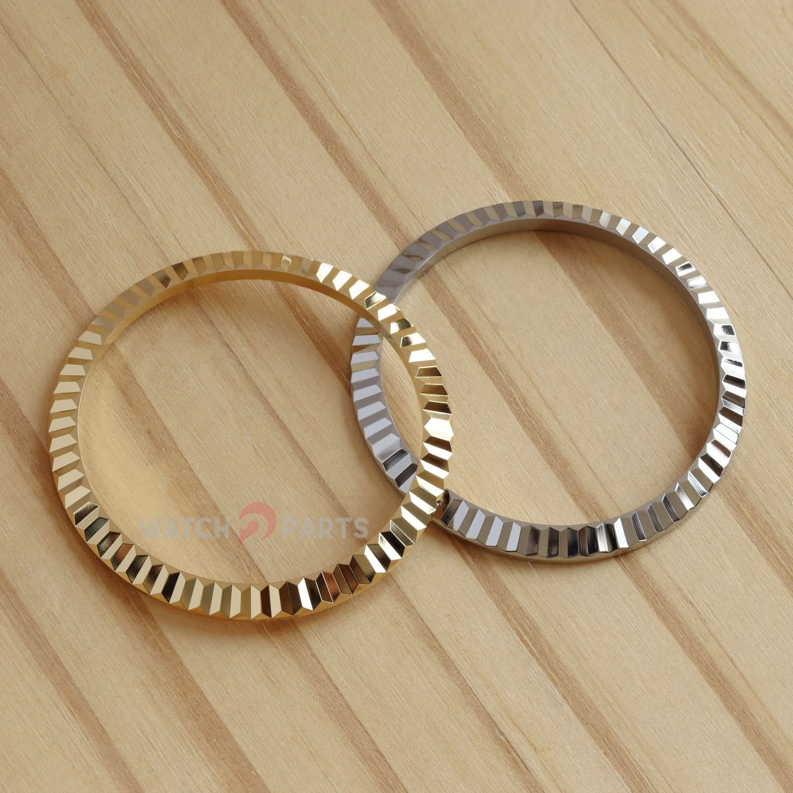 Steel Engine Turn Fluted Bezel Insert Dog Toothed Ring Bezel Pad for Rolex Datejust 36mm Watch