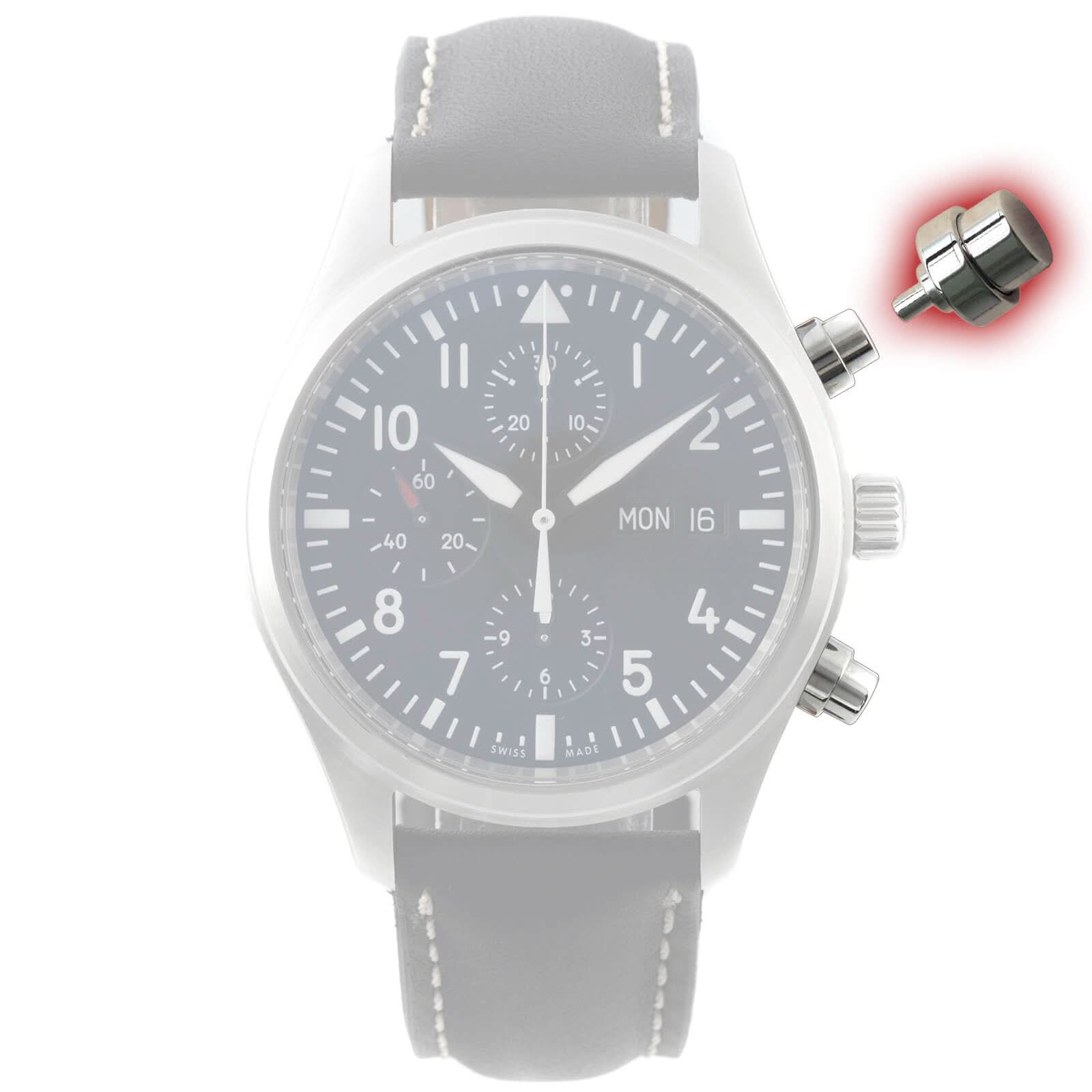 Watch Pusher -Taste für IWC IW3717 Pilot Chronograph 42mm Uhr