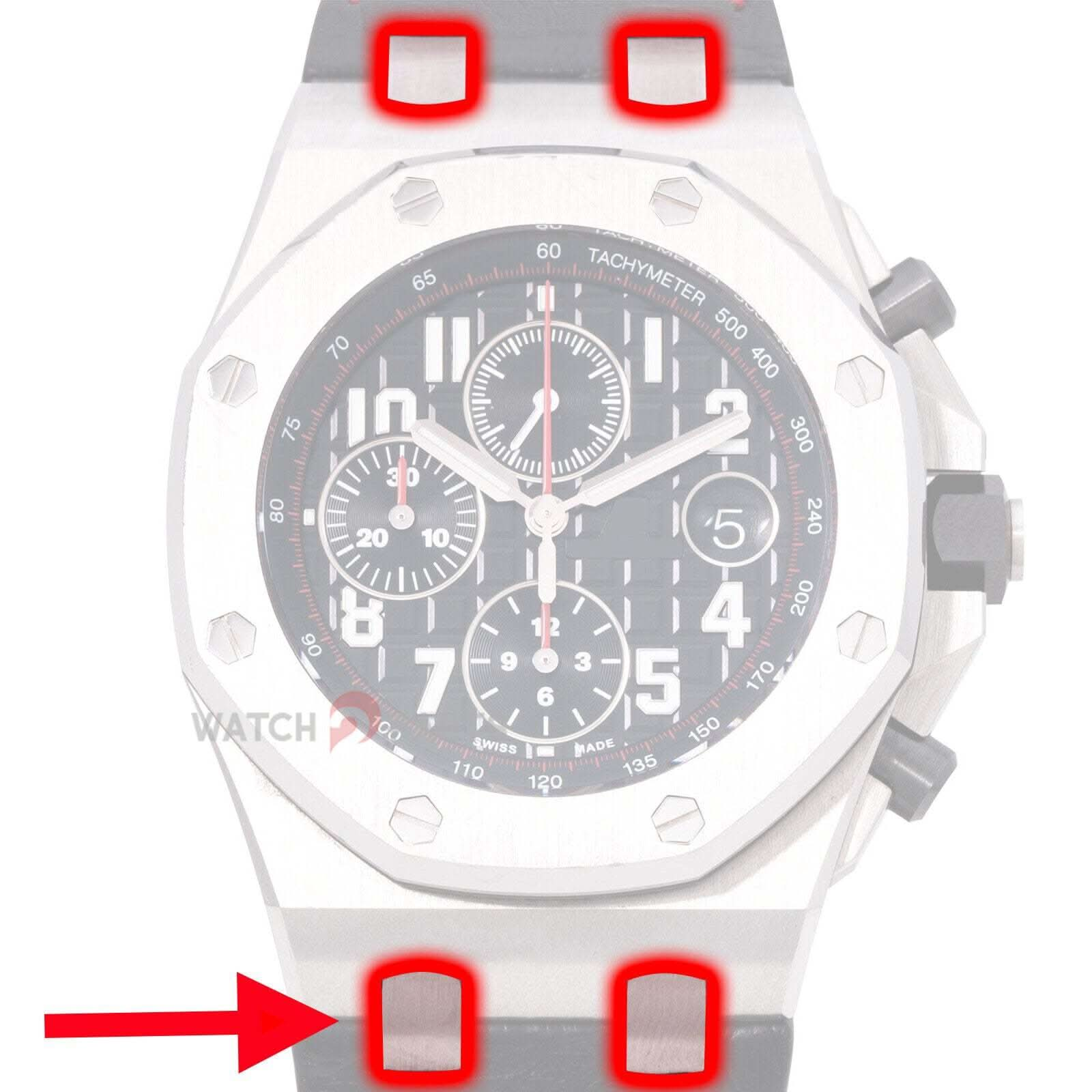 Regardez le composant de version rapide de la sangle pour Audemars Piguet Royal Oak Offshore 42/44