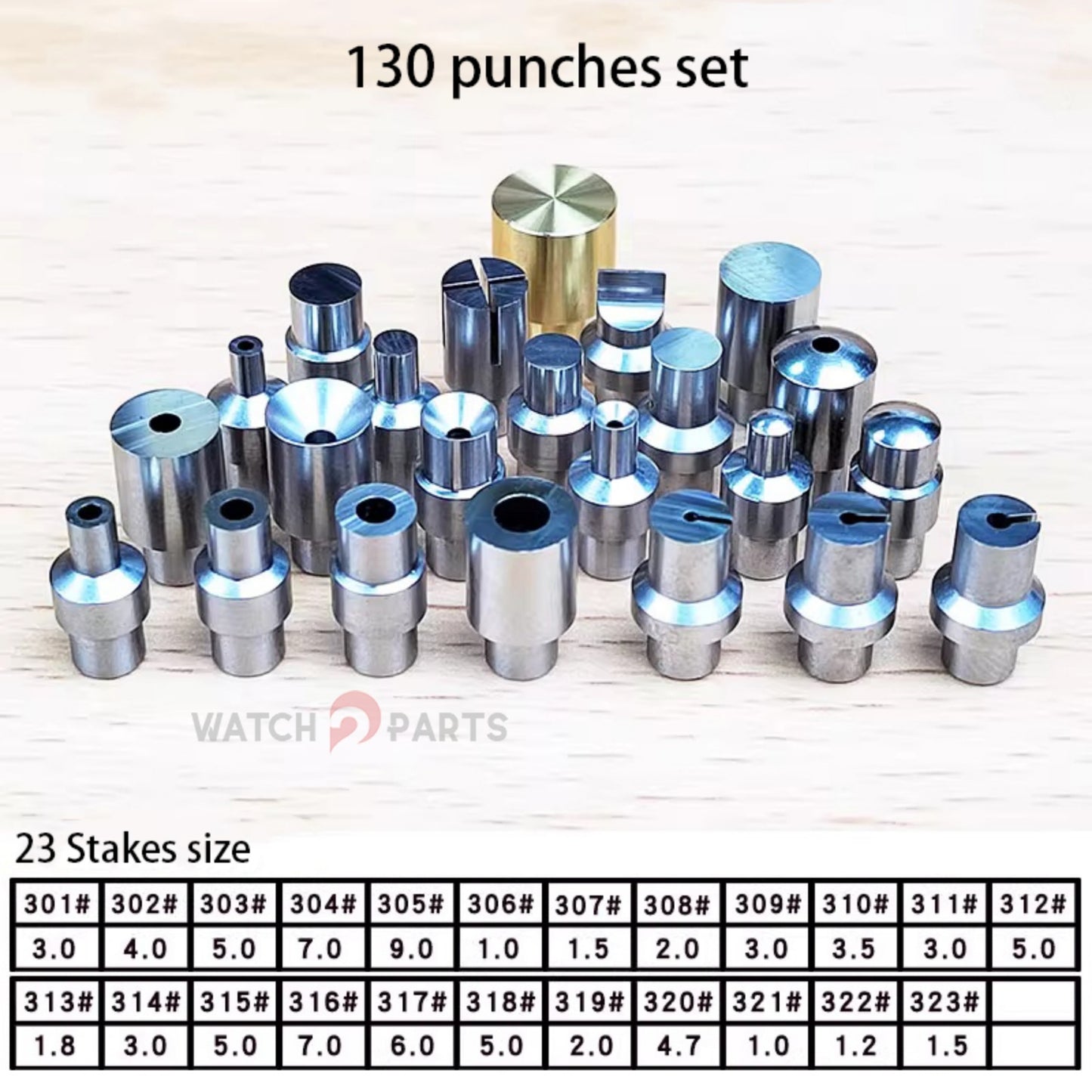 Professional Watchmaker Staking Set–Precision Punch&Anvil Bench Tool Kit for Pressing Hands&Balance Staffs&Gears&Rotor Bearing Screw