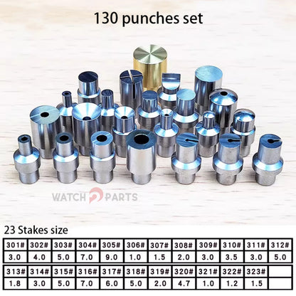 Professional Watchmaker Staking Set–Precision Punch&Anvil Bench Tool Kit for Pressing Hands&Balance Staffs&Gears&Rotor Bearing Screw